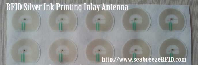 RFID Silver Ink Antenna Inlay, UHF Silver Ink Print Inlay Antenna, די נוצן פון קאַנדאַקטיוו טינט צו דרוקן די אַנטענע אַנשטאָט פון די טראדיציאנעלן עטשינג אופֿן צו מאַכן די אַנטענע אין די עלעקטראָניש קוויטל ראַדוסאַז די מאַנופאַקטורינג קאָס פון די RFID עלעקטראָניש קוויטל.