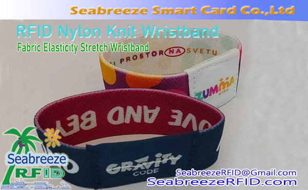 RFID Nylon pletené náramok, Náramok Stretch Wristband, NFC Nylonový pletený náramok, NFC Fabric Pružnosť Stretch náramok