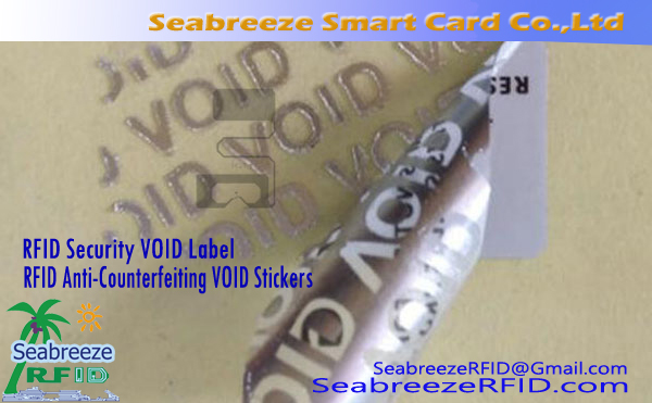 Etykieta RFID bezpieczeństwa VOID, RFID zwalczania fałszerstw VOID Naklejki