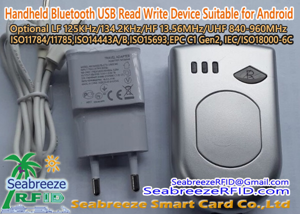 125KHz, 134.2KHz, 13.56MHz, 840-960MHz Handheld Bluetooth USB port Read Write Device Suitable for Android, from Shenzhen Seabreeze SmartCard Co.,Ltd. -2