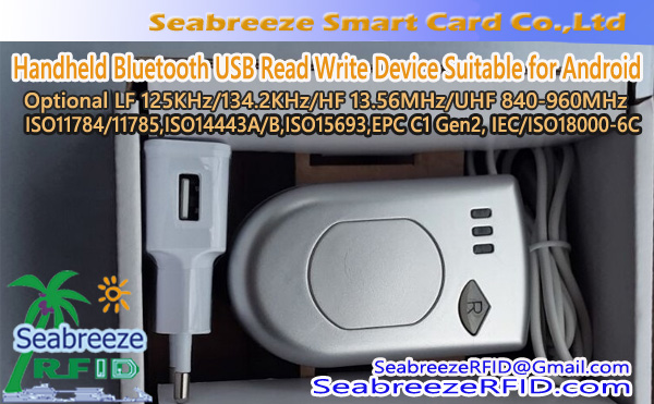125KHz, 134.2KHz, 13.56MHz Handheld Bluetooth USB порт Прочетете Запис устройство, подходящо за Android