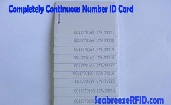 Helt Kontinuerlig Number EM-kort, Kontinuerlig Serial Wiegand kode ID-kort