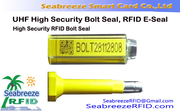 Joint de boulon haute sécurité UHF, Sceau électronique RFID, Joint de boulon RFID haute sécurité