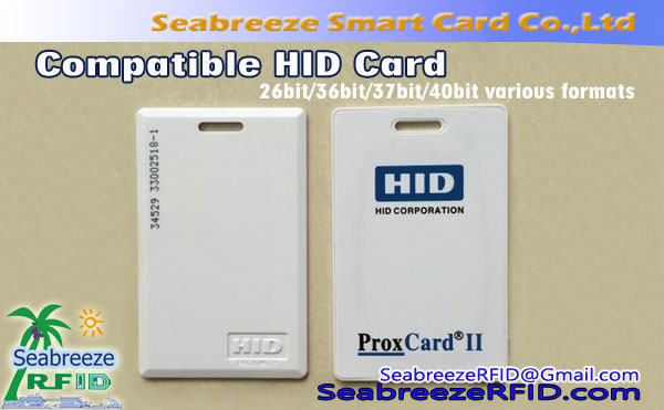 HID Card ilə uyğun gəlir, 26bit/36bit/37bit/40bit müxtəlif formatlar