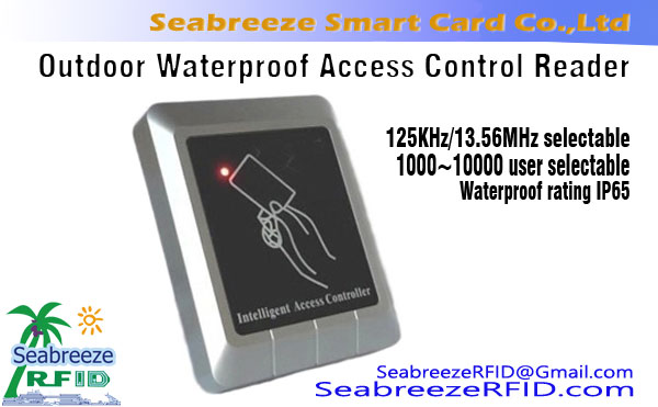Outdoor Waterproof Access Control Reader, Large Capacity ID/IC Card Access Control Reader