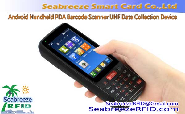 Rugged Android Boise PDA Barcode Scanóir UHF Bailiú Sonraí Gléas