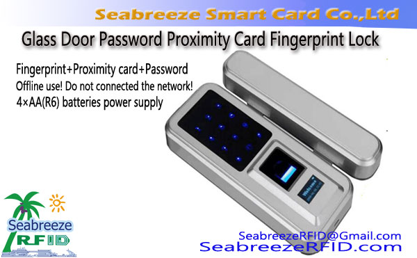 Fingerprint Glass Door Lock, Password Fingerprint Glass Door Lock, Password Proximity Card Fingerprint Glass Door Lock, No Wiring Required
