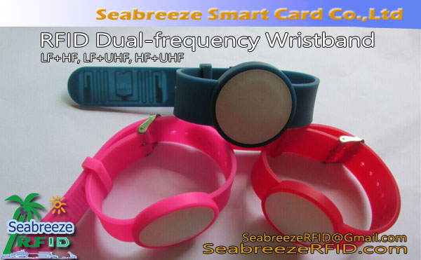 RFID Dual-minicíocht Wristband, LF + HF Dual-minicíocht Wristband, HF + UHF Dual-bhanna Wristband