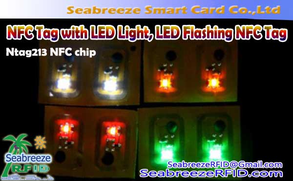 LED Light NFC Tag, LED Flashing NFC Tag