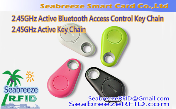 2.45GHz Active Key Chain, 2.45GHz Active Electronic Tag, 2.4GHz Active Bluetooth Access Control Proximity Card 200M Adjustable