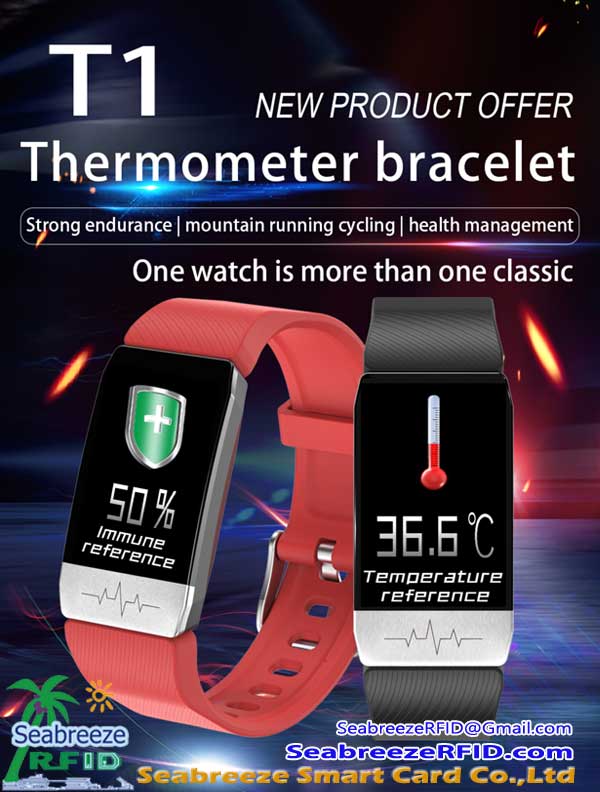 Pulseira de termómetro corporal intelixente, Pulseira intelixente de temperatura ECG, Thermometer Smart Wristband, from Seabreeze SmartCard Co.,Ltd