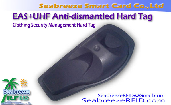 desmantelado-anti EAS + UHF Tag duro, Manejo de etiquetas de seguridad Ropa duro