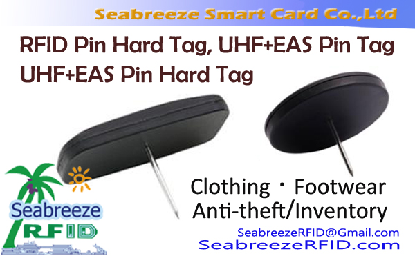 RFID түйреуіш қатты тег, UHF+EAS Pin тегі, UHF+EAS қатты тег