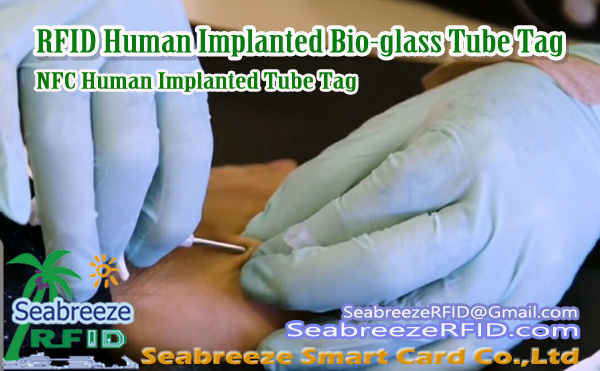 RFID-Anhänger für implantierte Bio-Glasröhren, NFC Human Implanted Bio-Glasröhrchen-Tag, RFID-Tag mit implantiertem menschlichem Röhrchen, von Shenzhen Seabreeze Smart Card Co., Ltd.