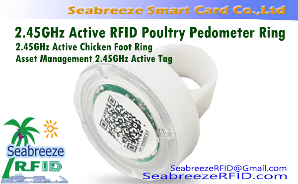 2.45GHz aktivni RFID obroč za pedometer za perutnino, 2.4GHz Active Chicken Foot Ring, Aktivna oznaka za upravljanje sredstev 2,45 GHz