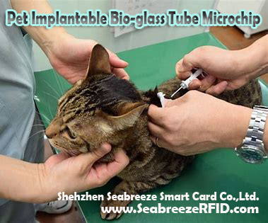 Micropuce implantable en tube de bio-verre pour animaux de compagnie, Micropuce RFID pour la gestion des animaux de compagnie, Carte à puce Shehzhen Seabreeze Co., Ltd.