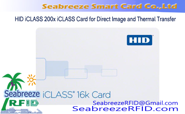 Tarjeta HID iCLASS 200x iCLASS para imagen directa y transferencia térmica